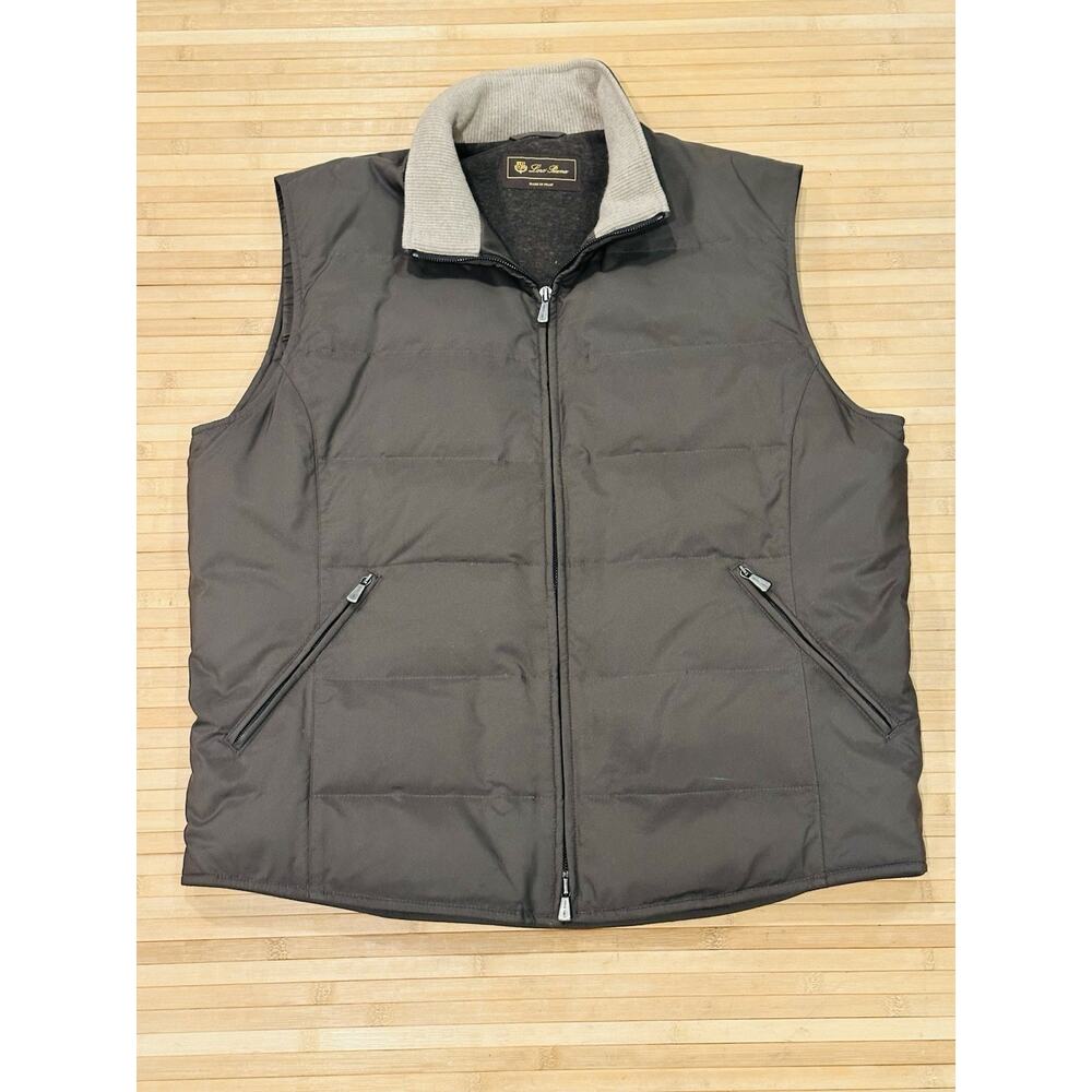 Loro Piana Nylon / Suede / Goose Down Vest Men’s XL Brown - $3995 Retail